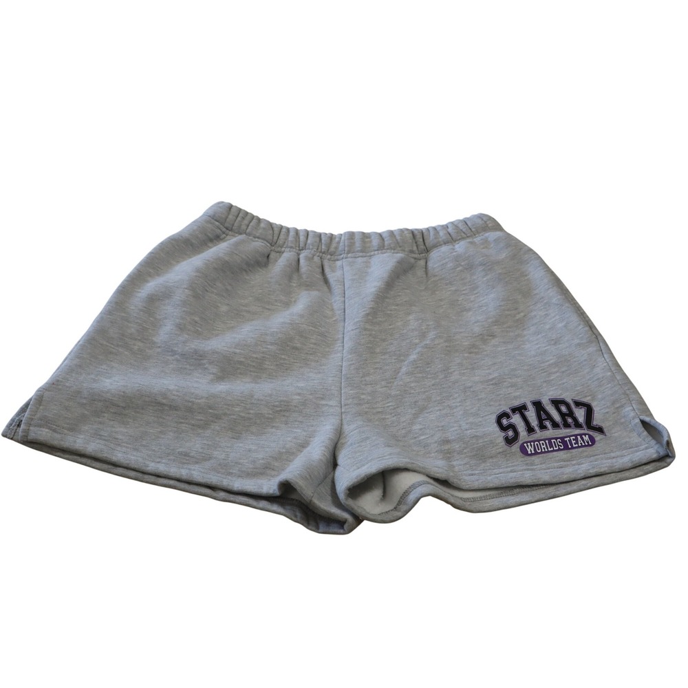 Anrabess Starz Worlds Team Gray Fleece Sweat Shorts Womens Medium Loungewear M